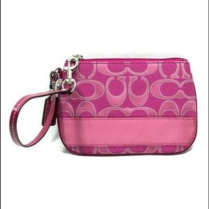 Coach Fuschia Small Wristlet